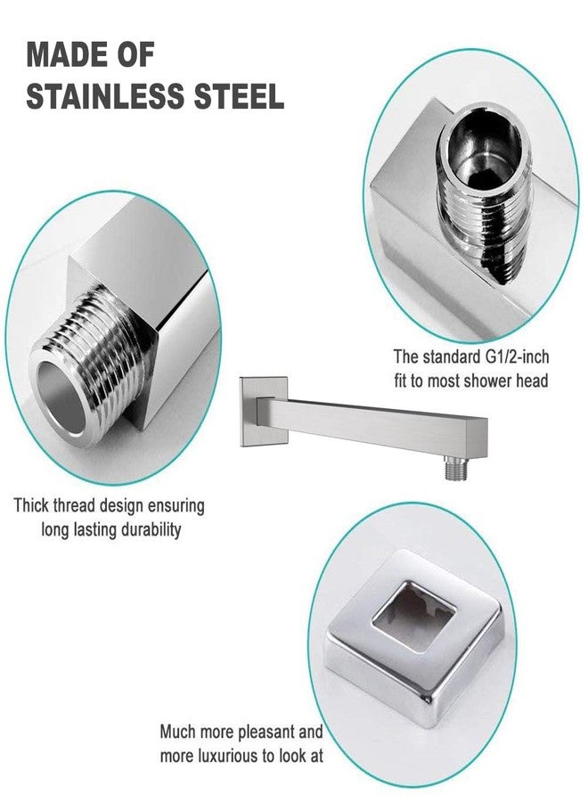 ALTON SHR20645, Stainless Steel, 24-INCH Square Shower Arm With Wall Flange, Chrome Finish - Image 2